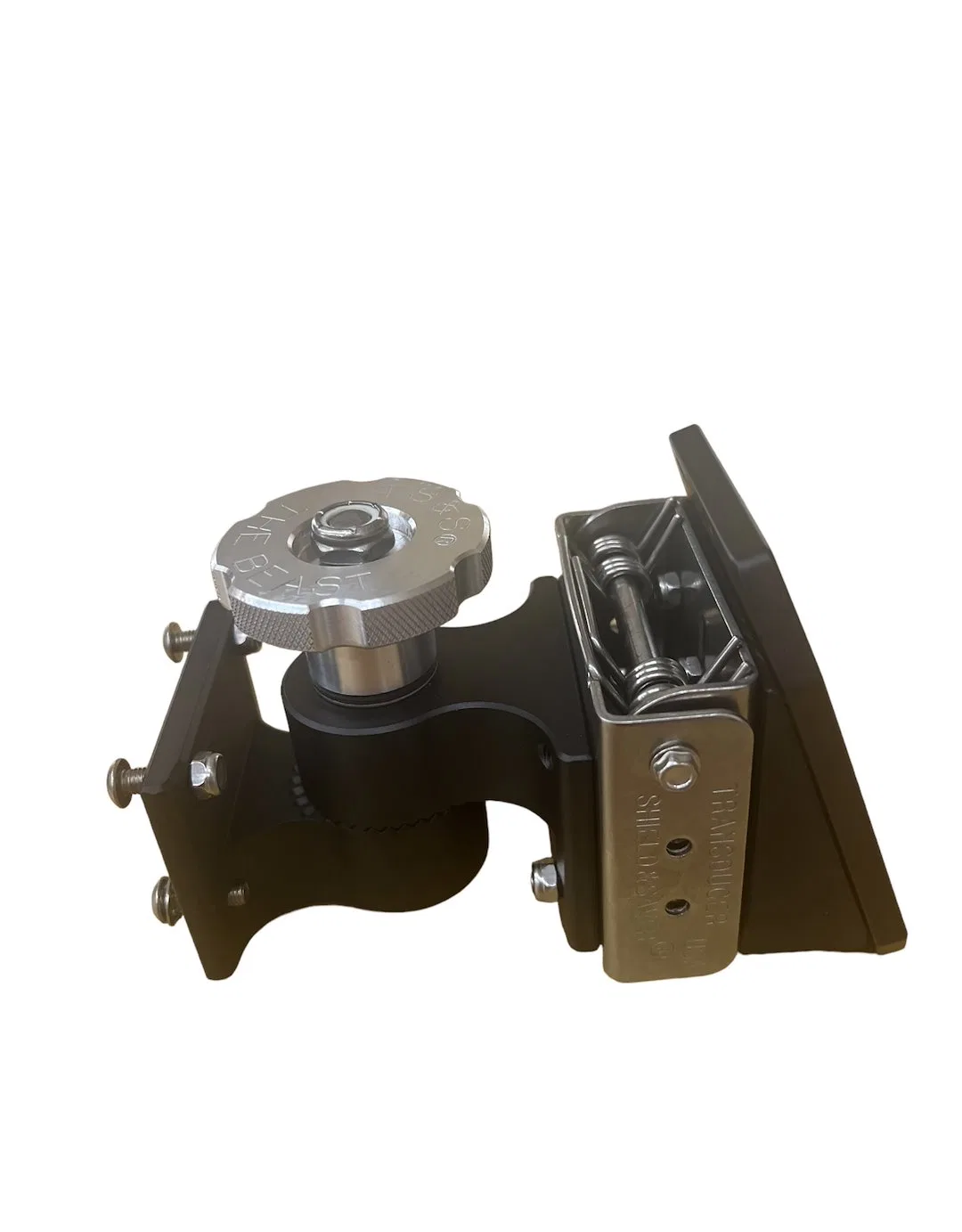 FFS BEAST – TRANSDUCER Transducer Mount, Use To Mount Forward Facing Sonar On The Boat Transom Black Aluminum Alloy W...